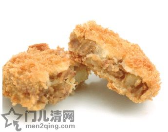 日本美食-料理菜单： 种类繁多的日本人气小吃-土豆排（コロッケ） 肉末土豆排，蟹肉土豆排 图